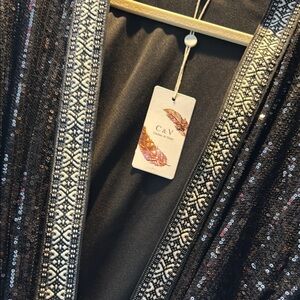 Beautiful 💕 Chelsea & Violet Long  Black Sequin Jacket ⭐️ New⭐️